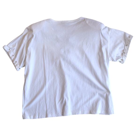 Vintage 80s Boho Southwestern Fringe Navajo Boxy Top - One Size Fits Most - Picture 6 of 7